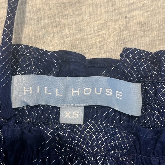 Hill House Athena Blue Plaid Smocked Puff Sleeve Nap Dress worn once - Picture 3 of 5